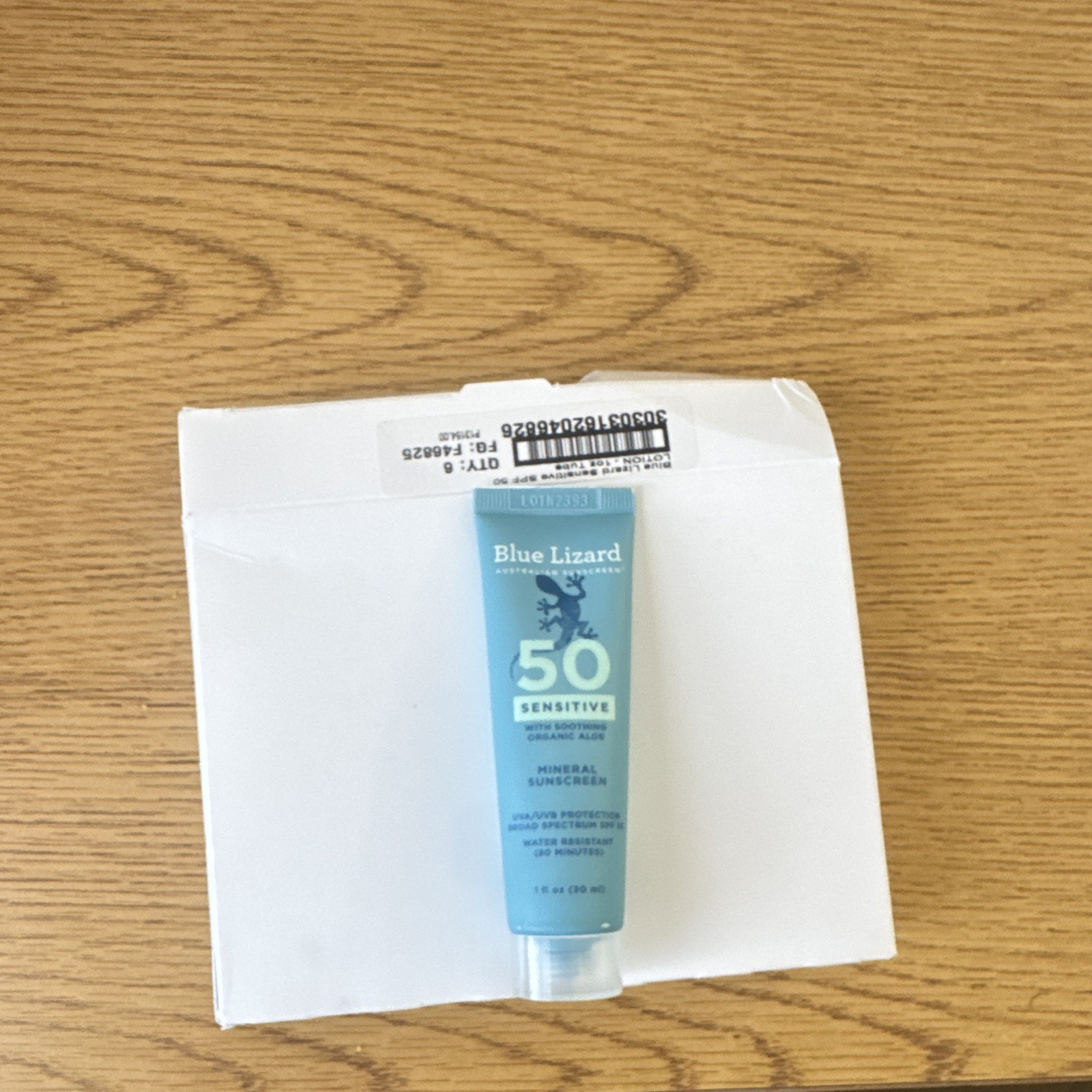Pack of 6 Blue Lizard Sensitive Mineral Sunscreen SPF 50 Broad Spectrum 1 fl oz