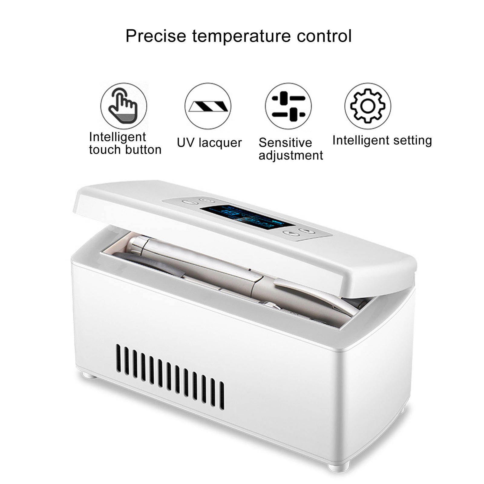 Insulin Cooler Travel Refrigerator Rechargeable Constant Temperature LCD