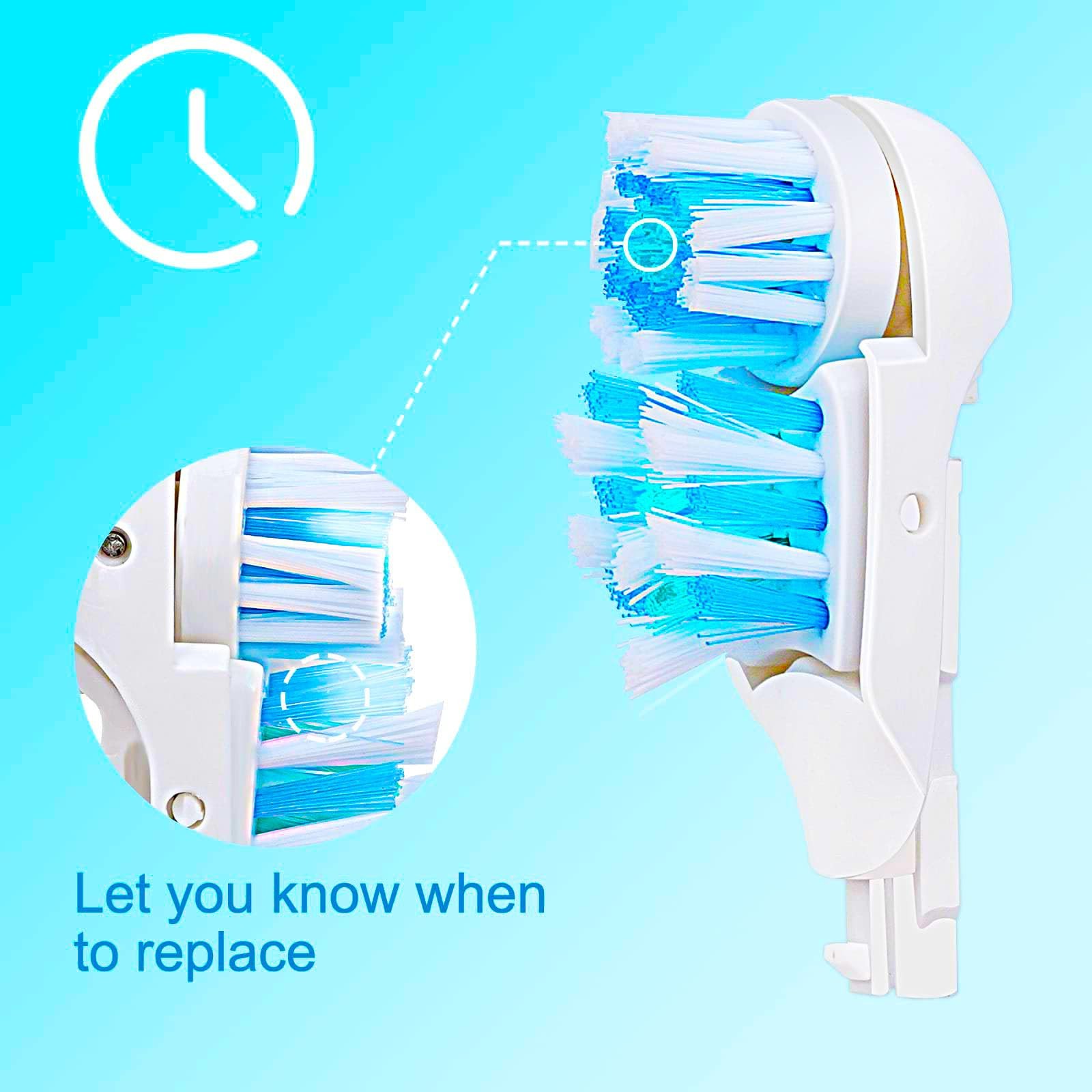 Sensitive Toothbrush Heads 16 Count Dual Clean Rotating Oral Care Cross Action