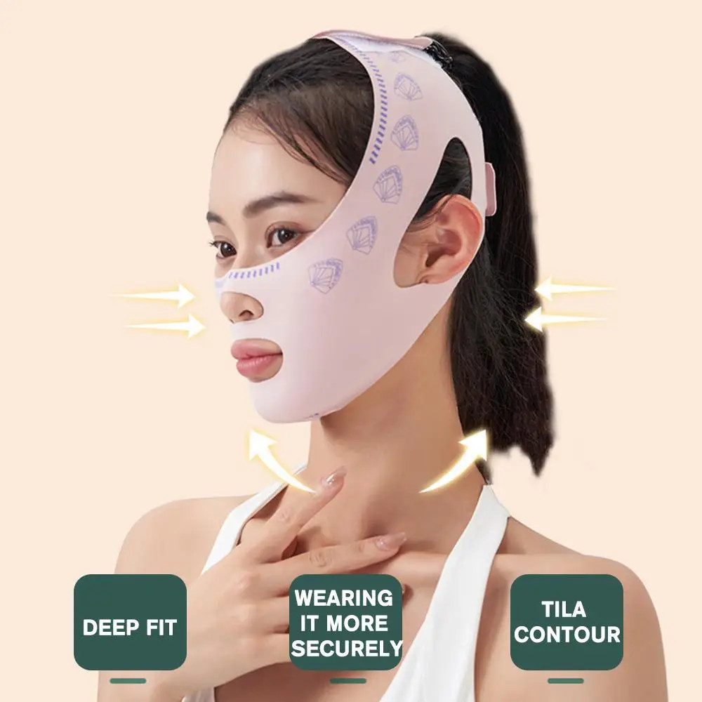 Reusable Adjustable Elastic Facial Wrap Breathable Face Care Band Household Beau