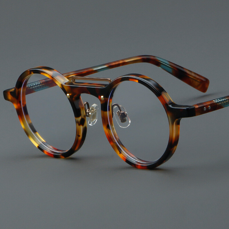 Luxury Acetate Retro Round Eyeglass frames Women Men Unisex Personality Glasses