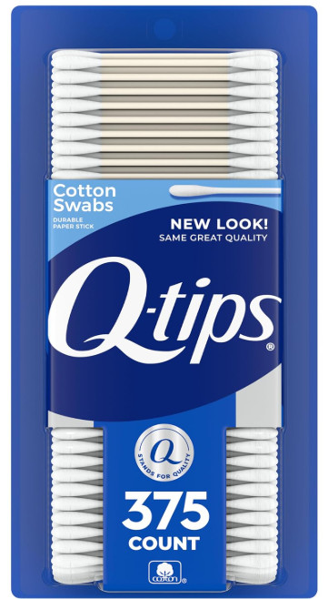 Q-tips Cotton Swabs for Hygiene & Beauty Care – 100% Cotton, 375 Count (Original