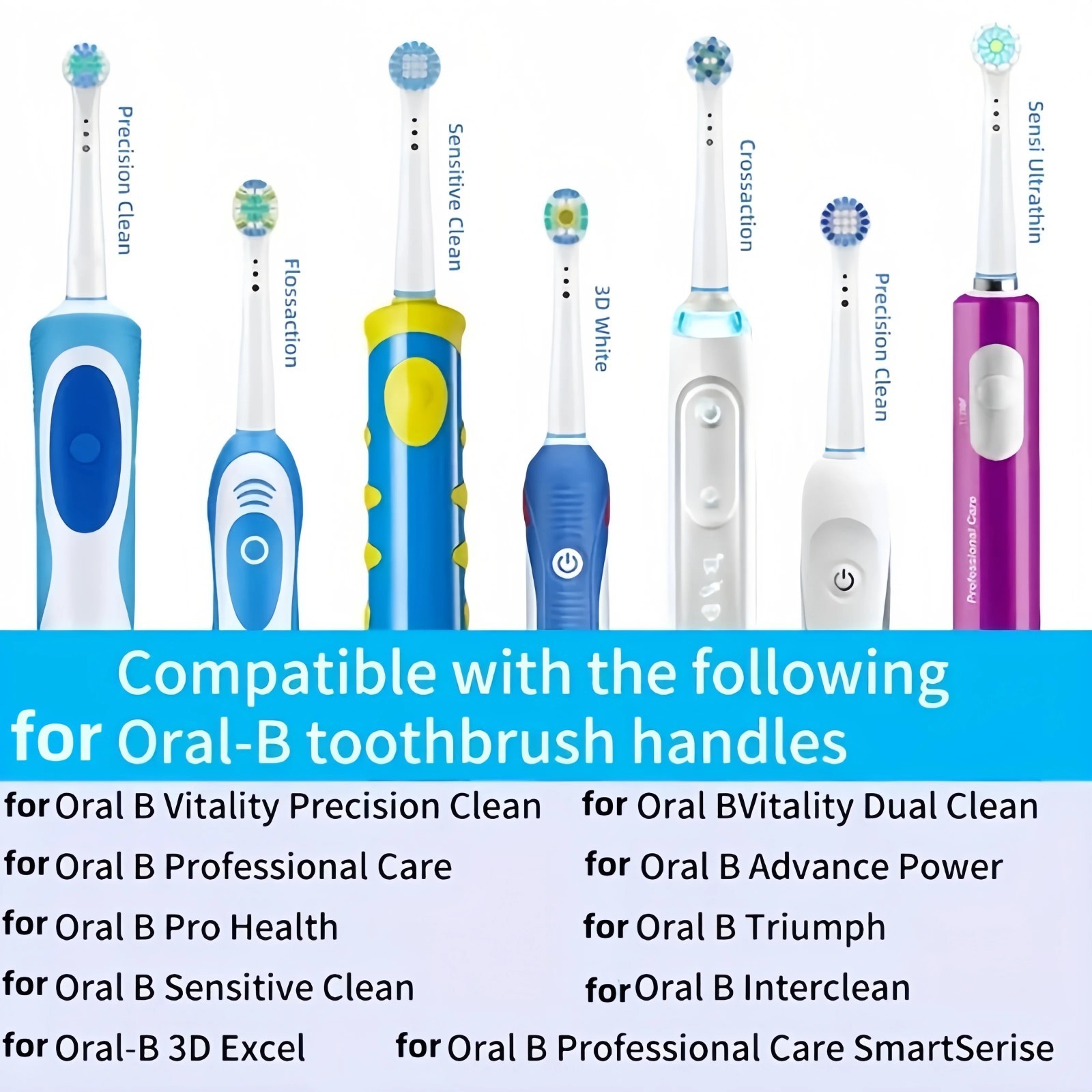 Electric Toothbrush Heads Compatible With Oral B Braun Replacement brush Head