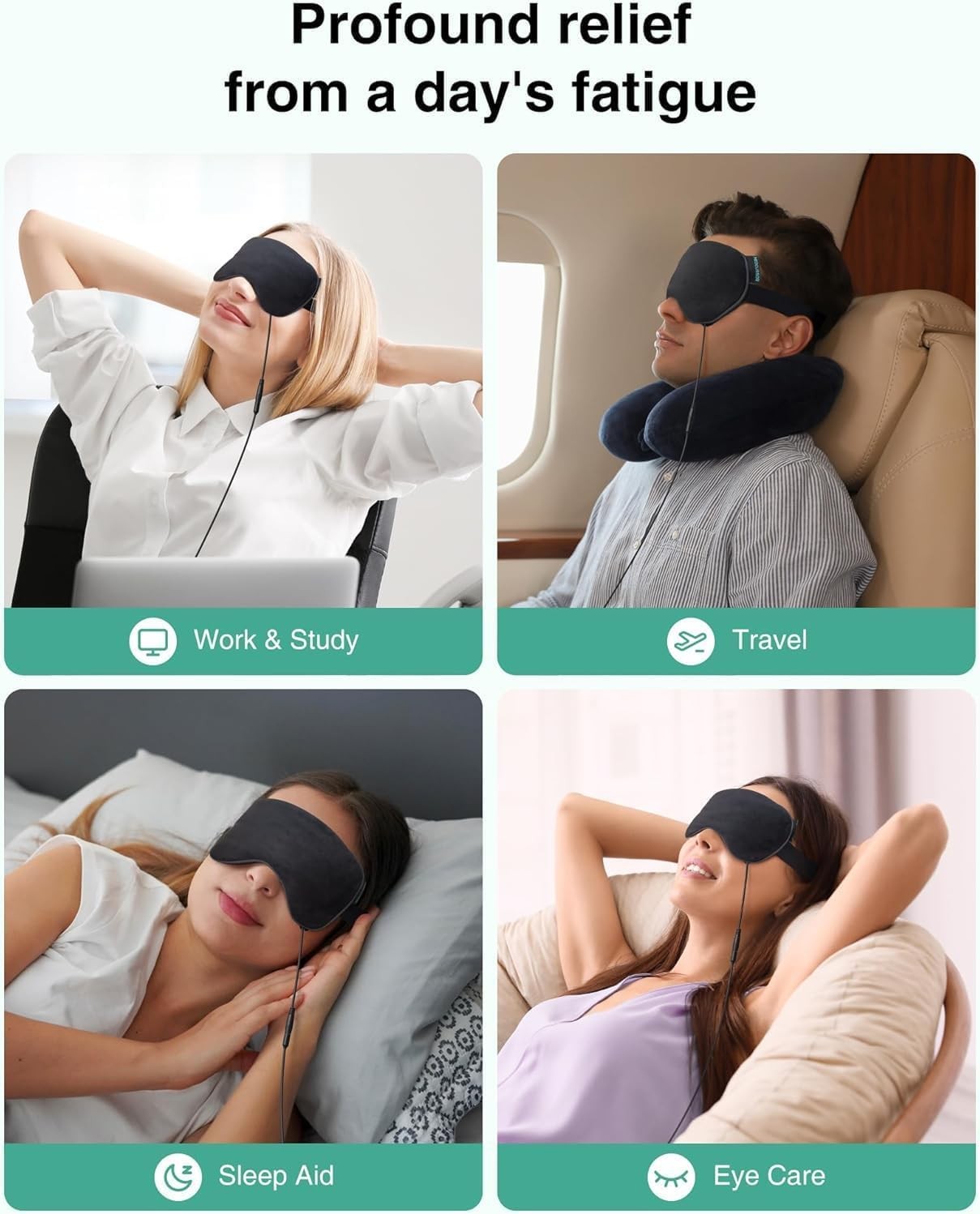 Medcursor Heated Eye Mask – Rechargeable Electric Eye Mask For Dry Eyes 2500