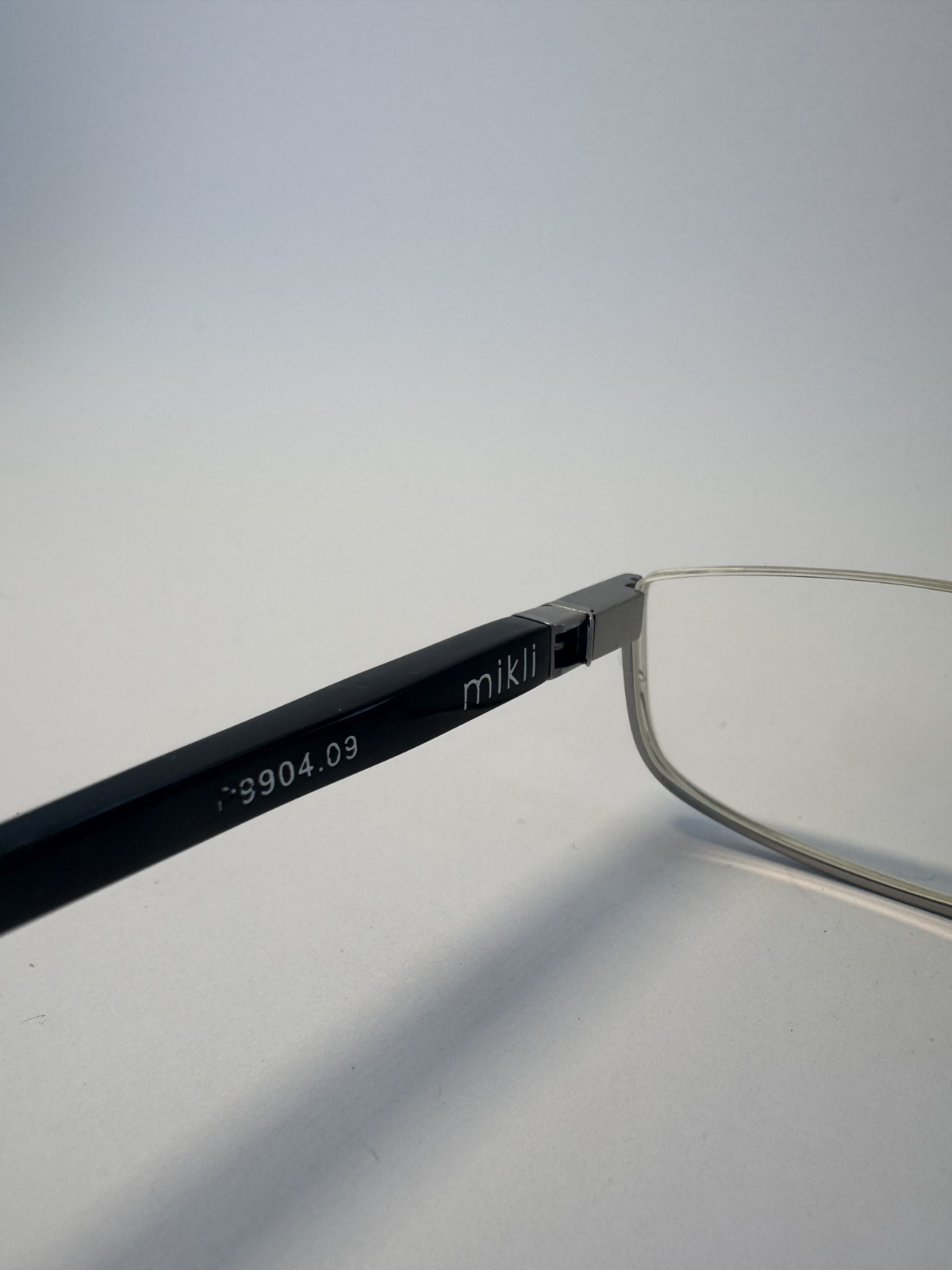 Alain Mikli P9904.09 Starck Biohalf 1 Silver Black Rectangular Eyeglasses Frames