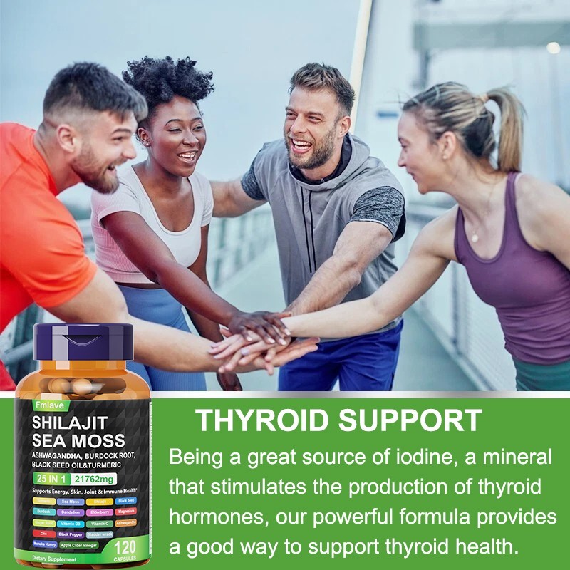 2 Pack 25 in 1 Sea Moss, Black Seed Oil, Ashwagandha, Turmeric, Ginger, 240 Caps