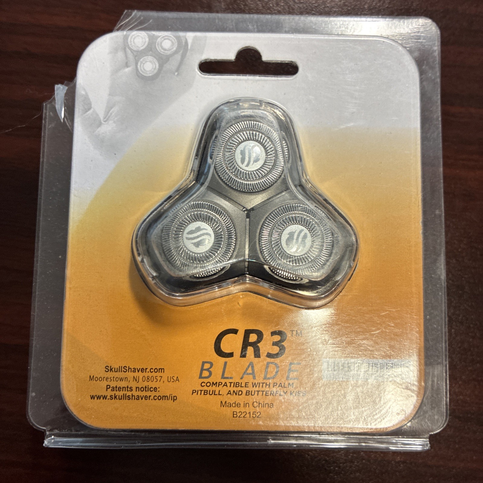 Skull Shaver CR3 Blade Replacement 3 Head Rotary Palm: Open Package