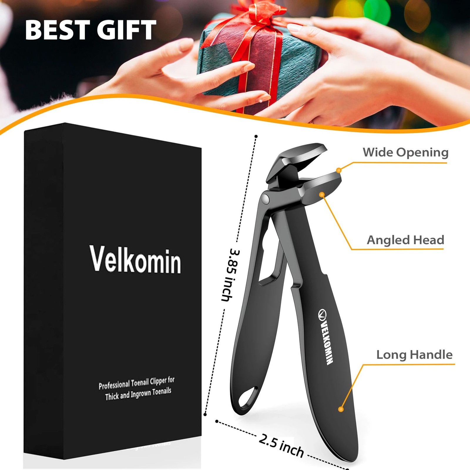 Long Handle Toe Nail Clippers for Seniors – Angled Head, Wide Jaw Opening, Ul…
