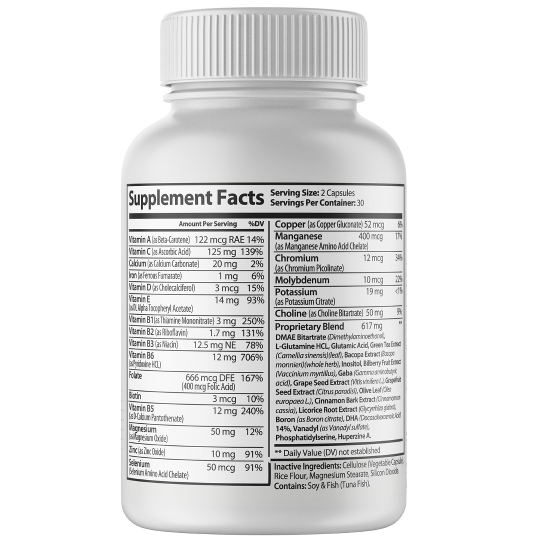 Gro-X Nootropic Cognitive Enhancement Support 3 Bottles 180 Capsules