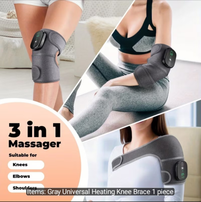 Gray Universal Heating Knee Brace