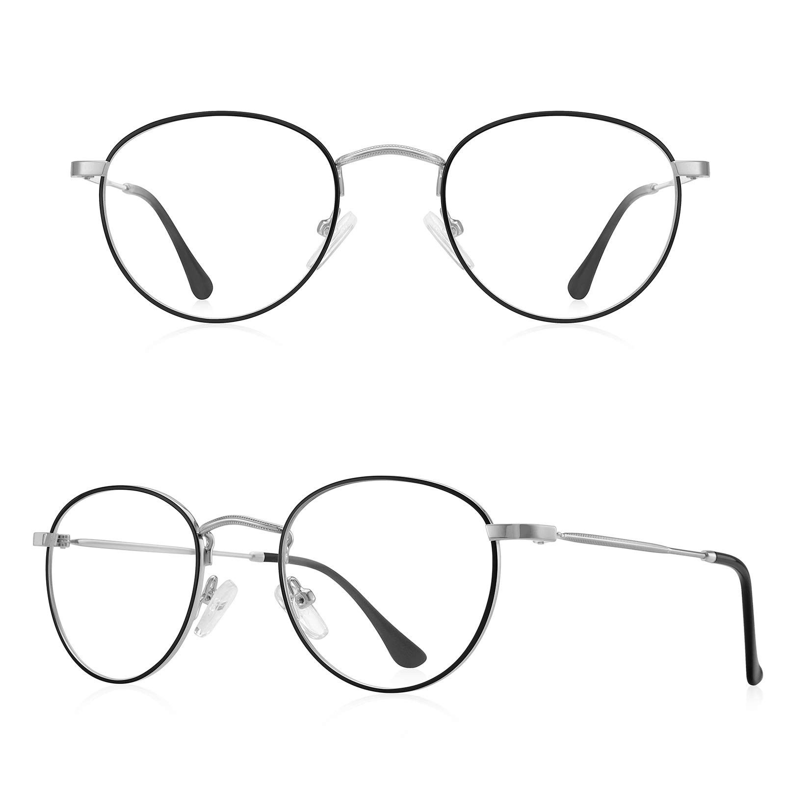 RB.Pilot Reading Glasses Silver/Black 48mm 3.0x