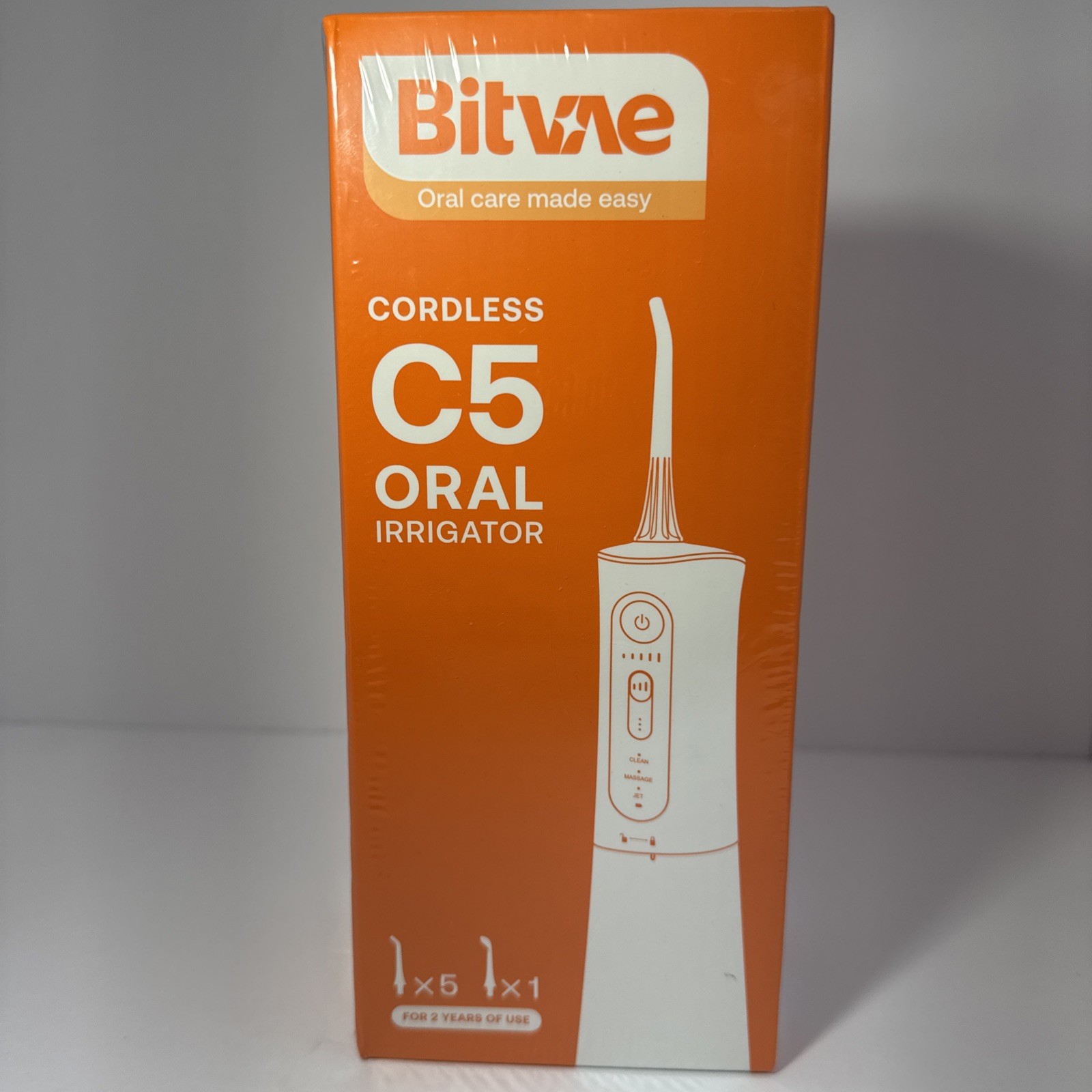 Bitvae Cordless Oral Irrigator / Water Flosser, Model C5, Quartz Black ~ NEW