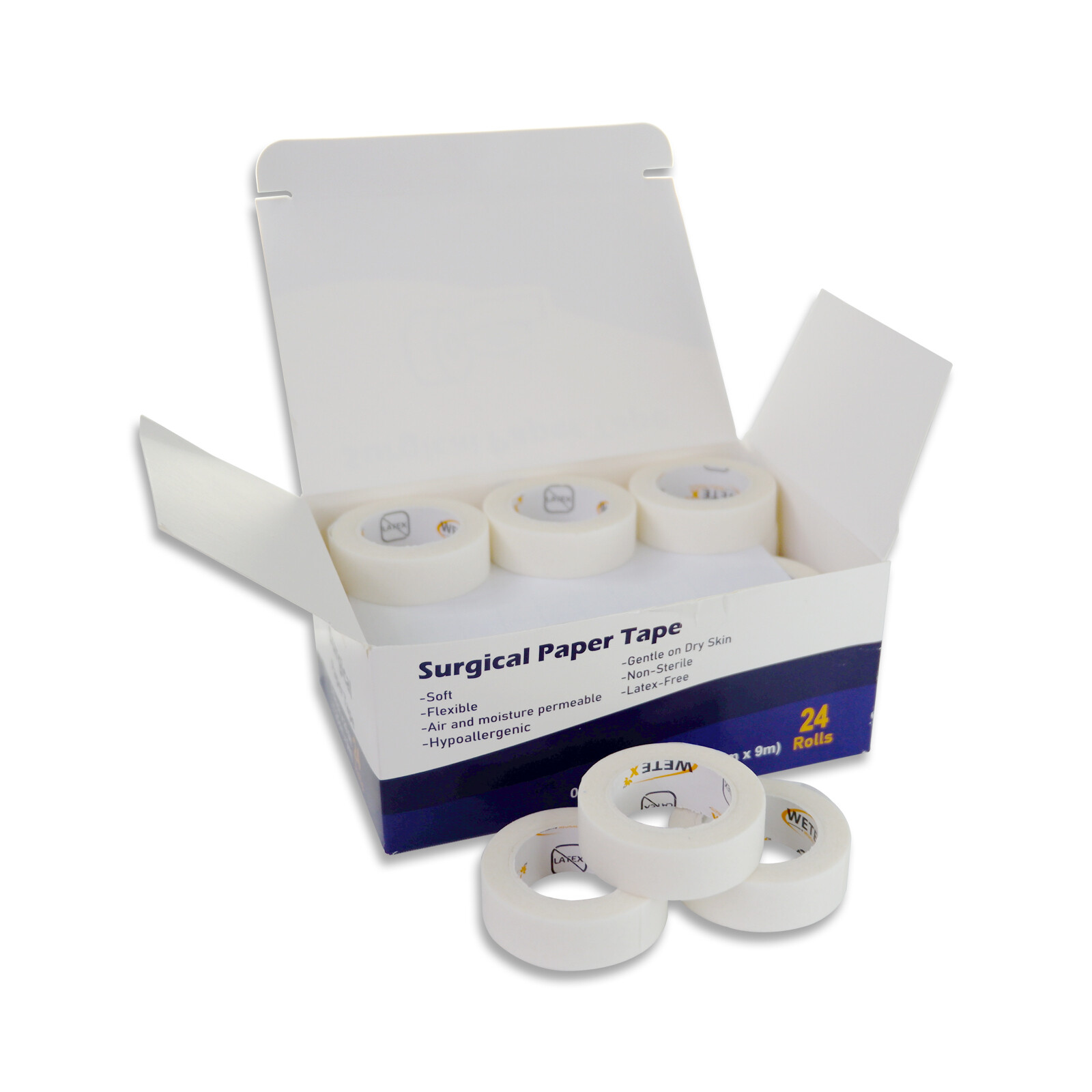 Surgical Paper Tape, FDA, 2 Sizes, White Color