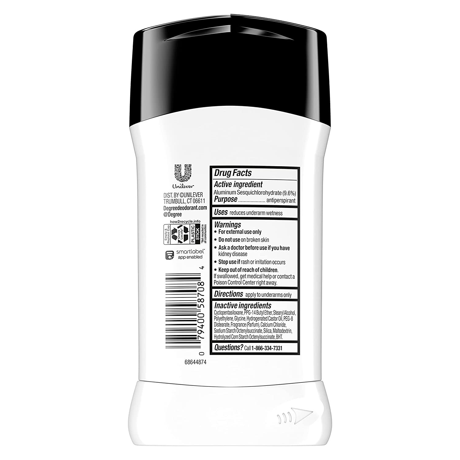 Degree Men Ultraclear Antiperspirant Deodorant Black + White 72-Hour Sweat & Odo