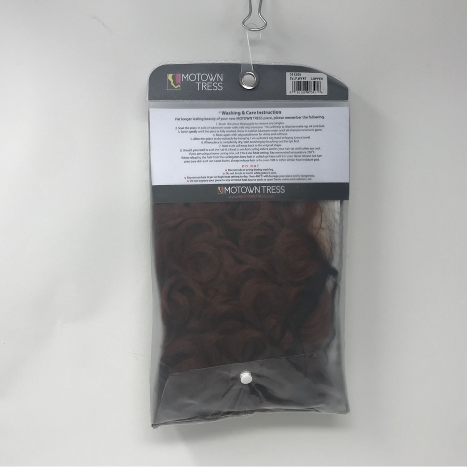 Motown Tress HD Invisible Lace Front Glue less Wig, OS – Copper