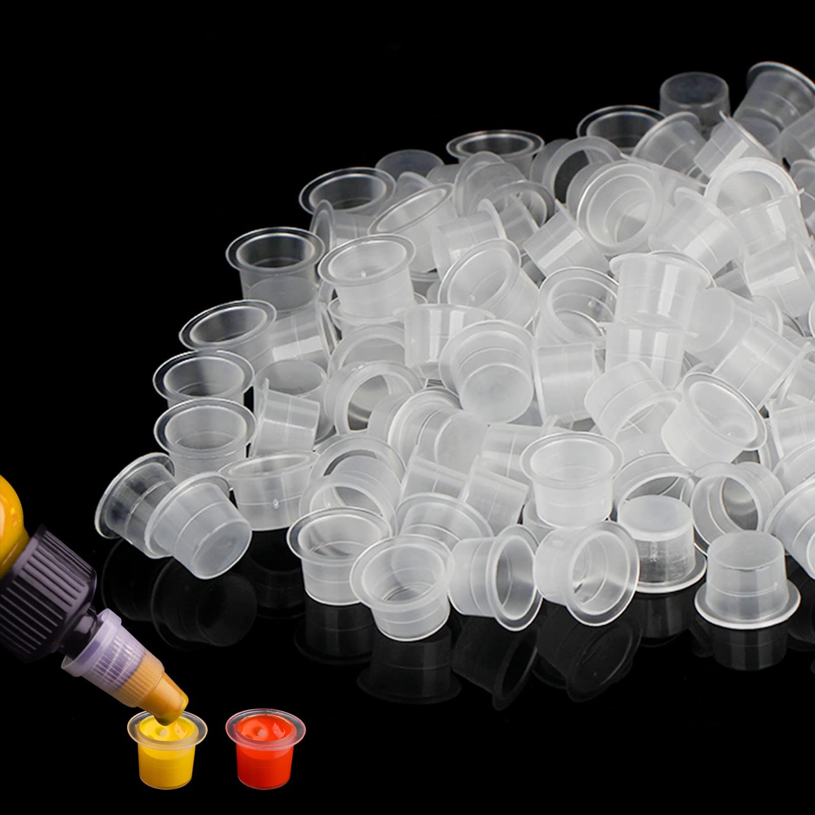 Jconly Tattoo Ink Caps – 1000Pcs Disposable Plastic Pigment Small 1000