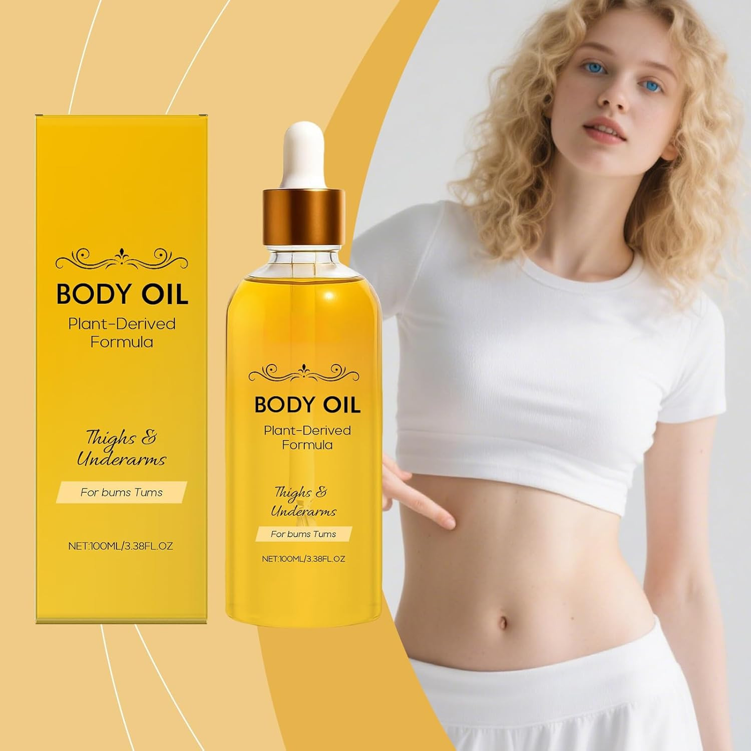 2 Pcs Erae Queen Oil, Cold Pressed Botanical Firming Oil for Face & Body for Cre