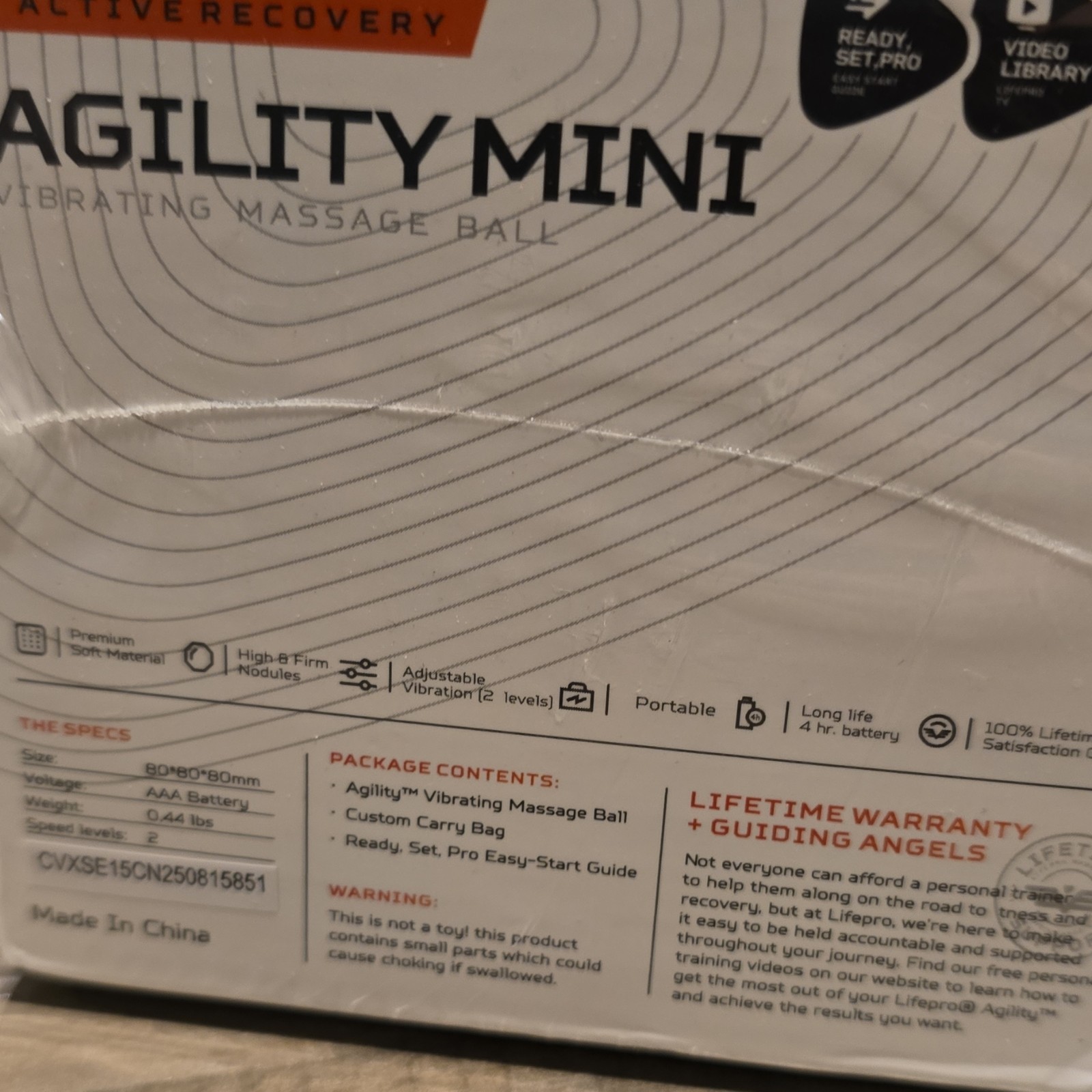 LifePro Agility Mini Vibrating Massage Ball Portable Adjustable Trigger Point