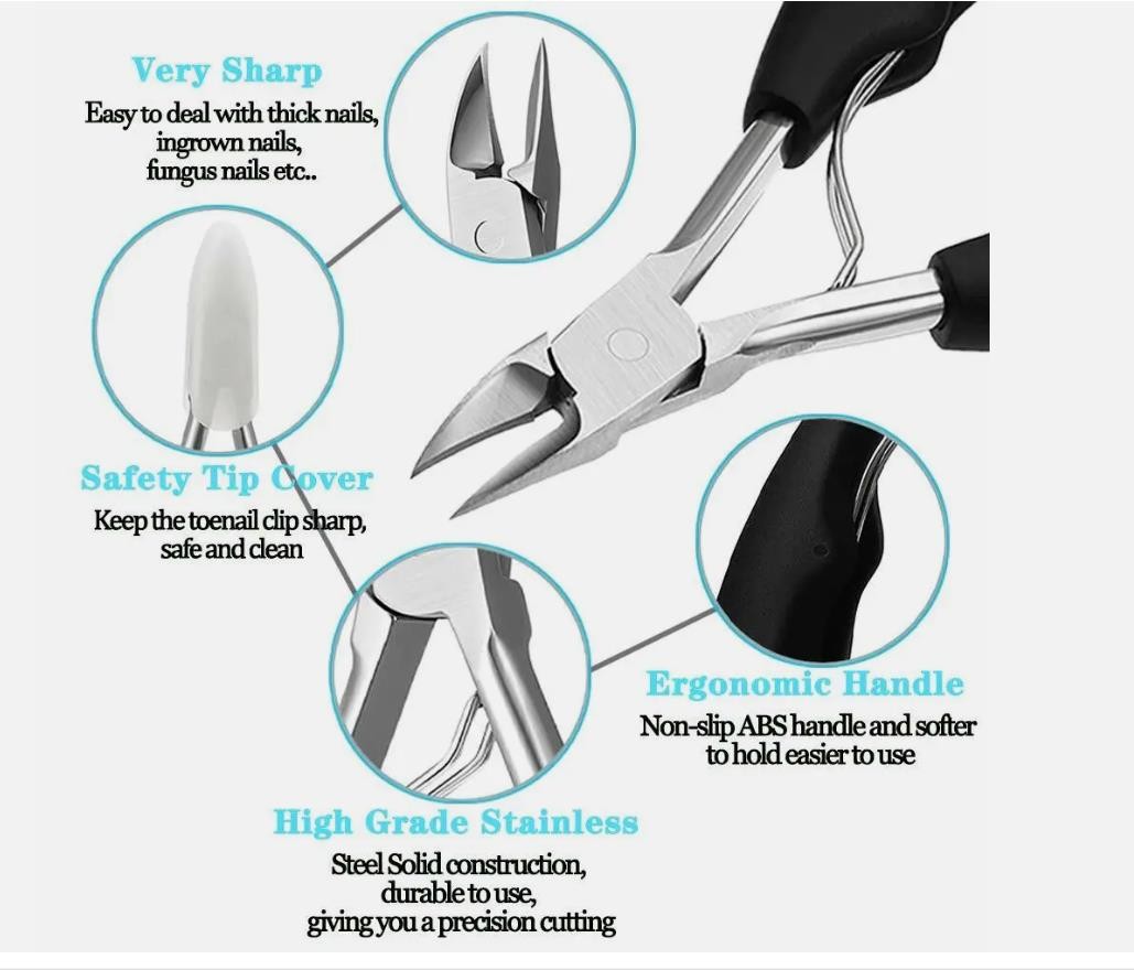 For Thick Ingrown Toe Nails Heavy Duty- Precision Nail Scissor Toenail Clippers