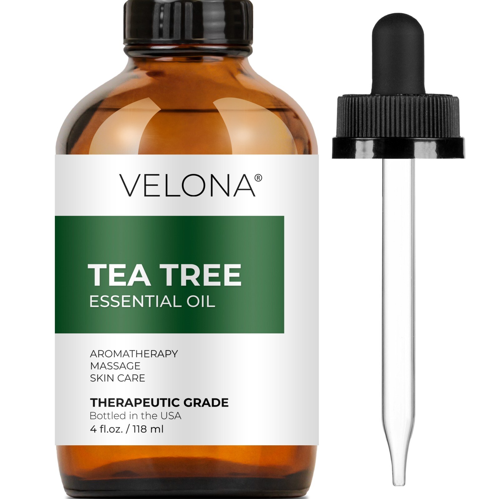 Tea Tree Essential Oil by Velona 0.5 – 32FlOz Therapeutic Grade for Aromatherapy