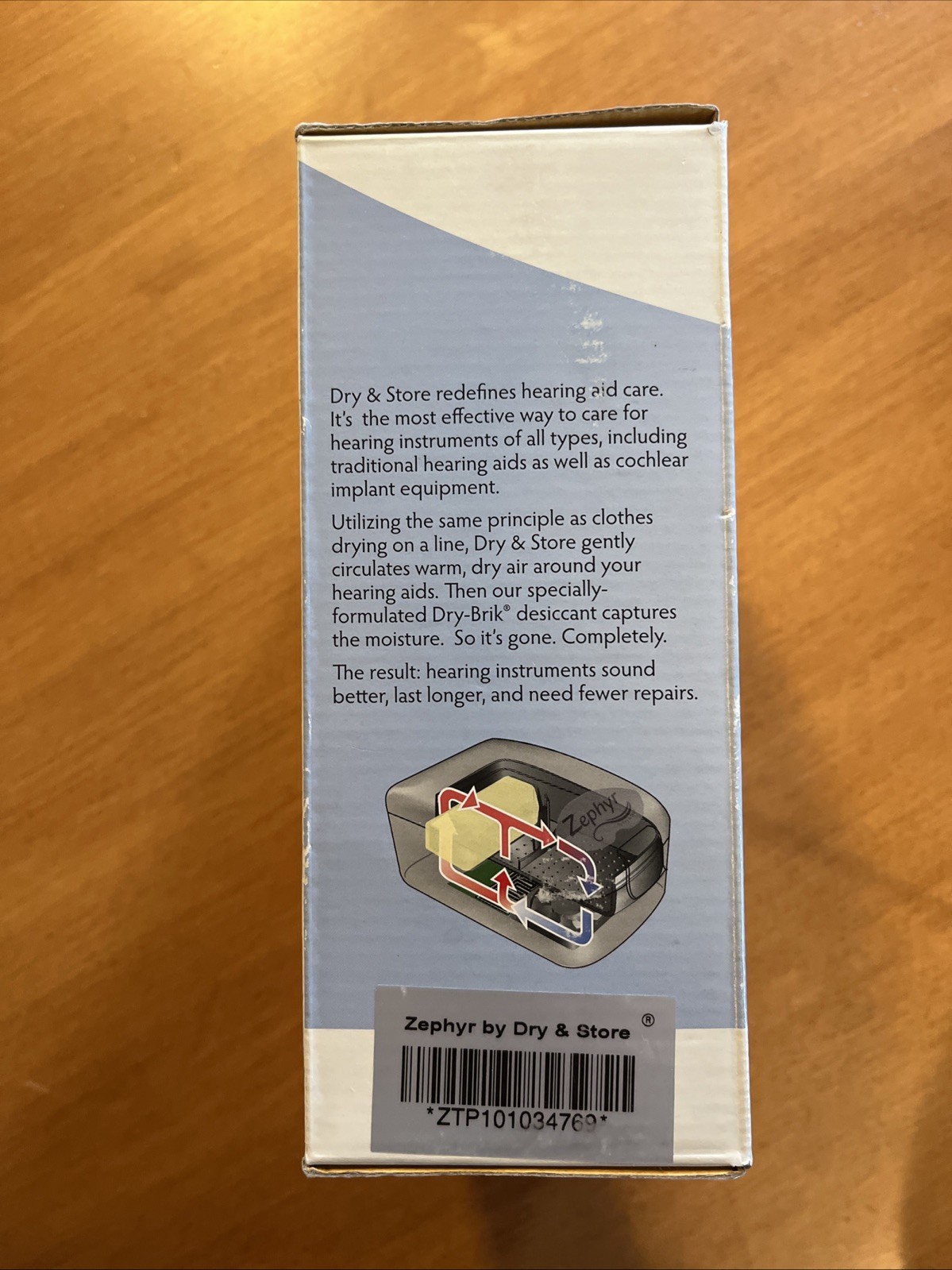 Zephyr by Dry & Store Hearing Aid Dryer & Moisture Remover Open Box