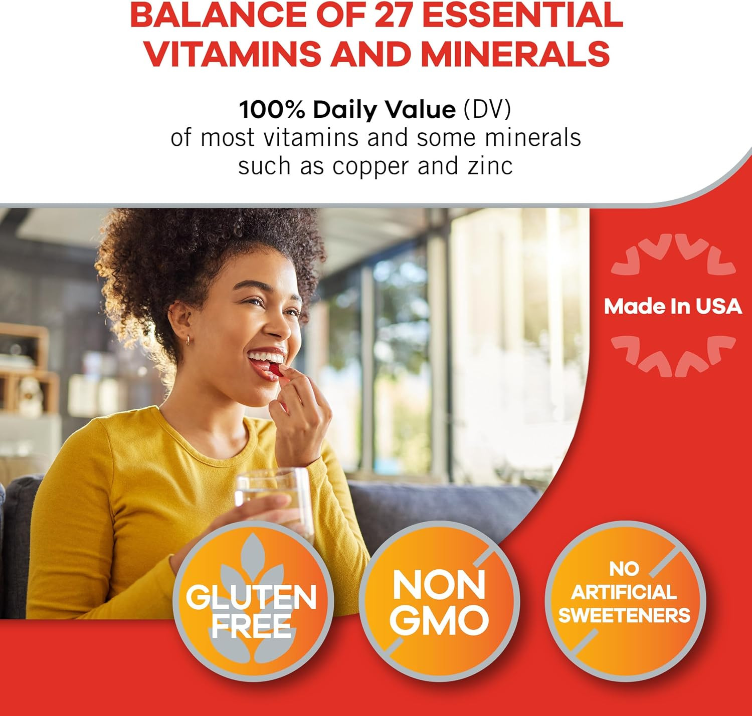 Multivitamin Supplement, Contains B-Vitamins, Antioxidants, Vitamins C, E & D an