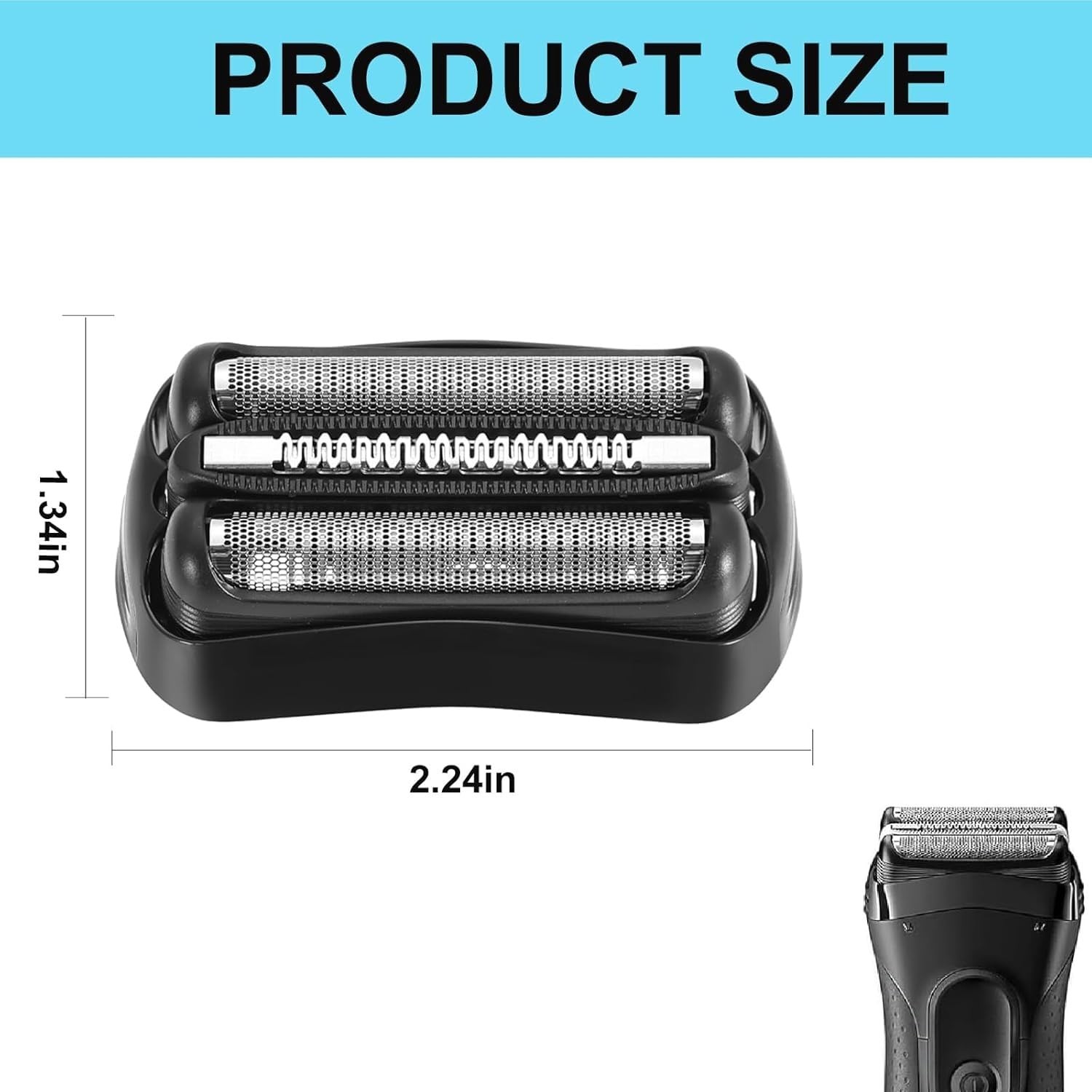 Series 3 21B Replacement Shaver Head, Compatible with S3 Razors 3040s, 300s,310s