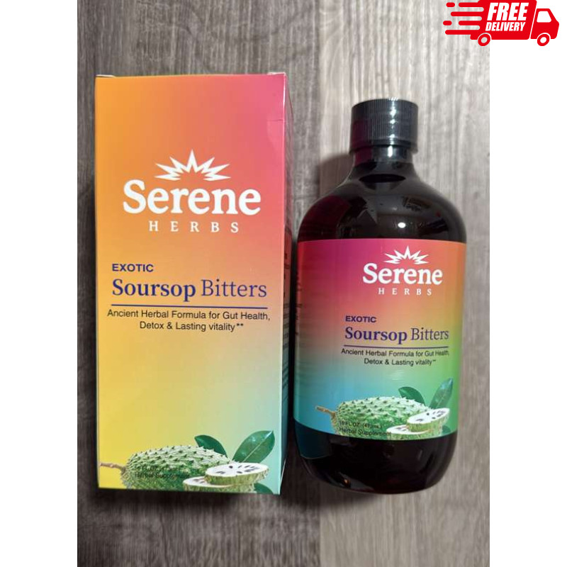 Exotic Soursop Bitters, 100% Pure Natural Organic Detox Herbs 16 oz
