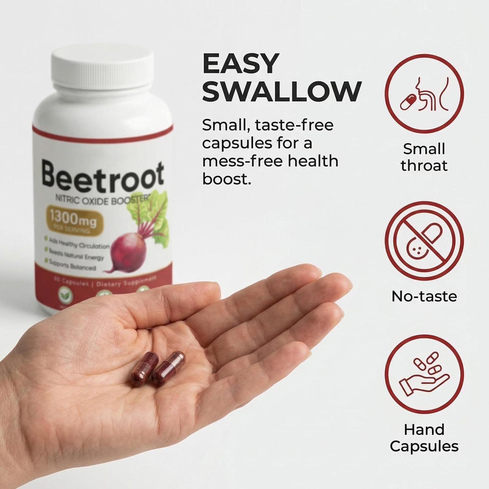 New Lemeli Beetroot – 1300mg, Lemeli Beet Root Supplement 60 Capsules