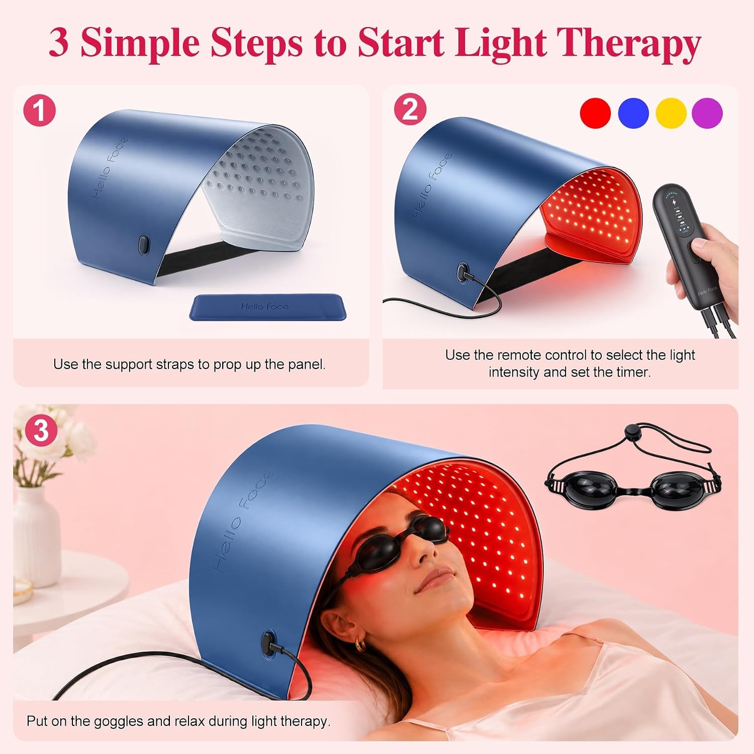 Flexible Red Light Therapy Panel for Face, Neck, Chest & Full Body