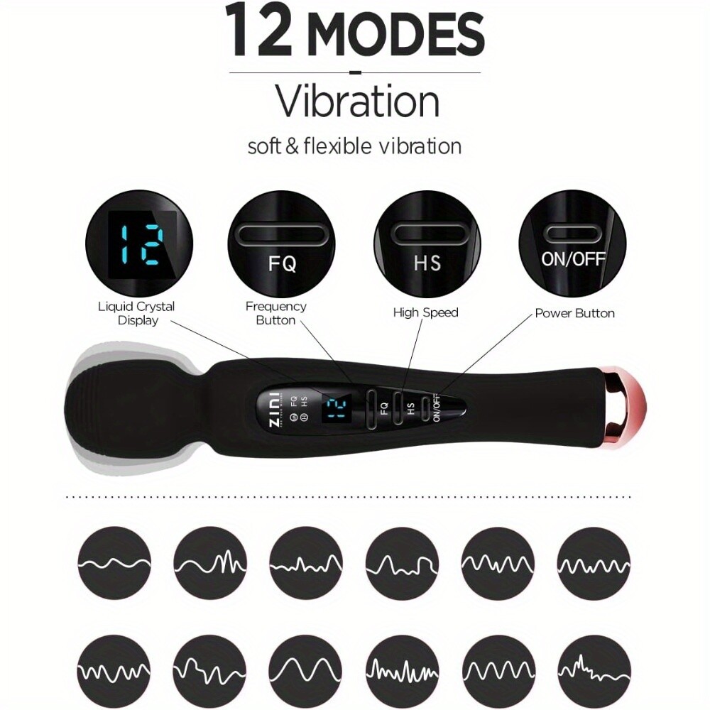Silent 12-Mode Massager: Women’s Personal Neck & Back Pain Relief Device