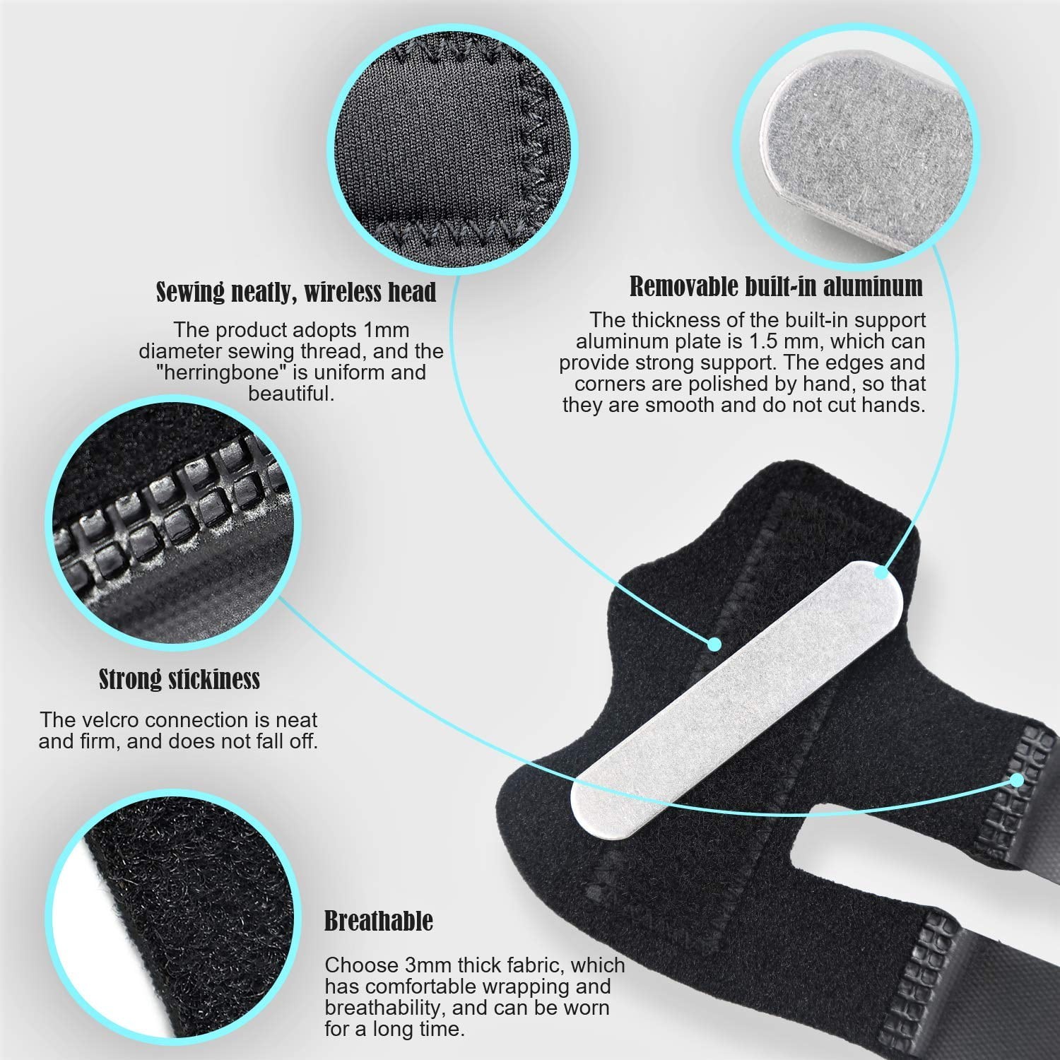 4Pcs Trigger Finger Splint , Finger Brace for Straightening or Support
