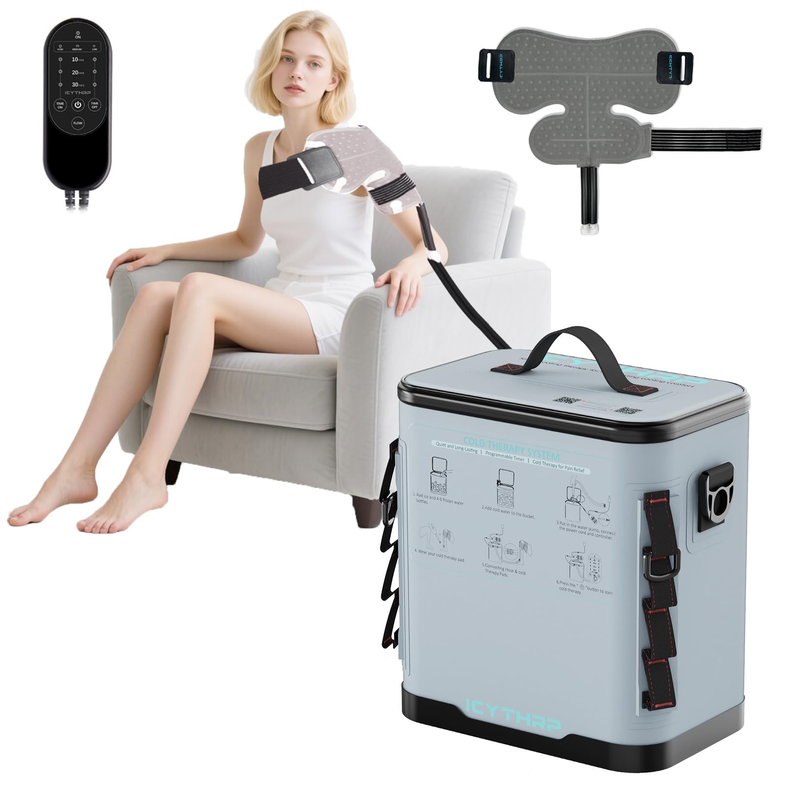 ICYTHRP Cold Therapy Machine with Programmable Timer Portable