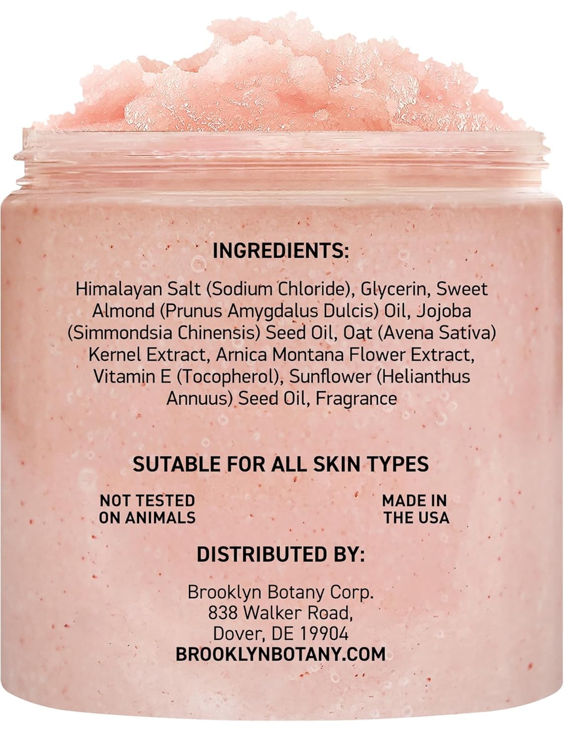 Majestic Pure Himalayan Salt Body Scrub With Lychee Essential Oil 12oz