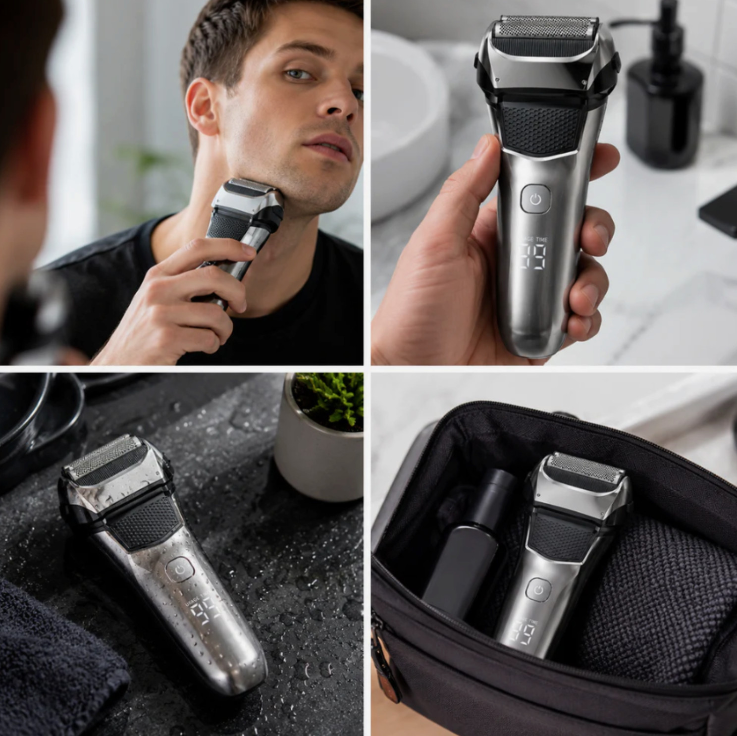 2 PACK Electric Razor for Men,Shavers for Men Electric Razor Wet Dry