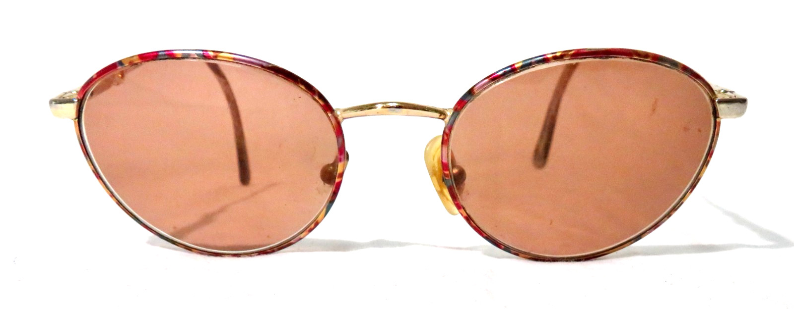 Gucci Eyeglass frame unknown model worn off Gold metal & multicolored eyewear