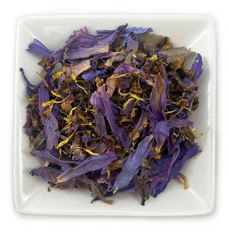 Egyptian Crushed Blue Lotus Dried Flowers & Stamens Nymphaea caerulea USA SHIP