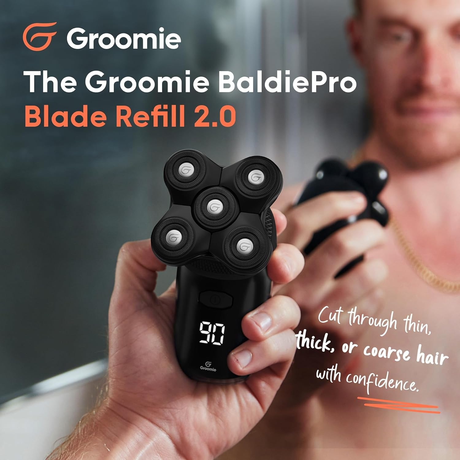 Baldiepro Cordless Bald Head Shavers for Men, Blade Refill 2.0 – Waterproof Head