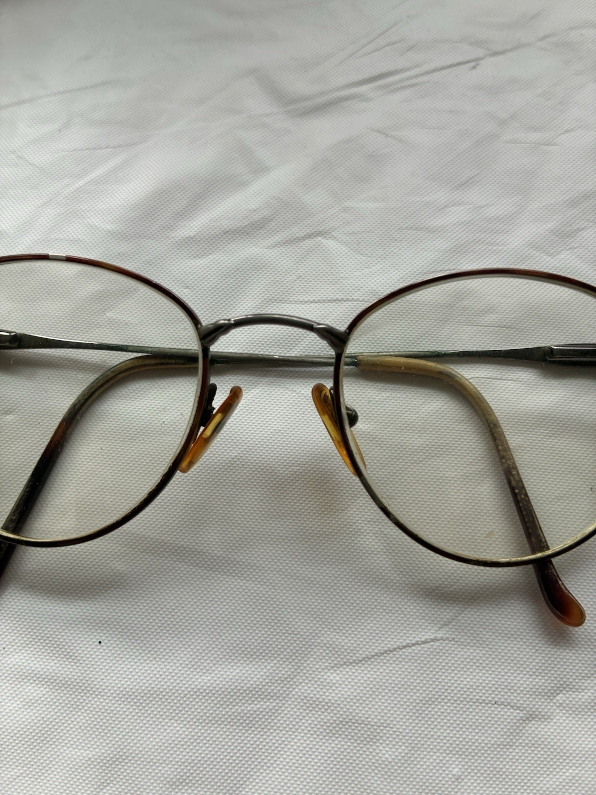 Silver Metal Round Full Rim Eyeglasses Frames, Solid, Unisex Adults