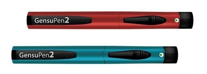 GensuPen 2 Blue Automatic Injection Pen Reusable 3mL Cartridge New