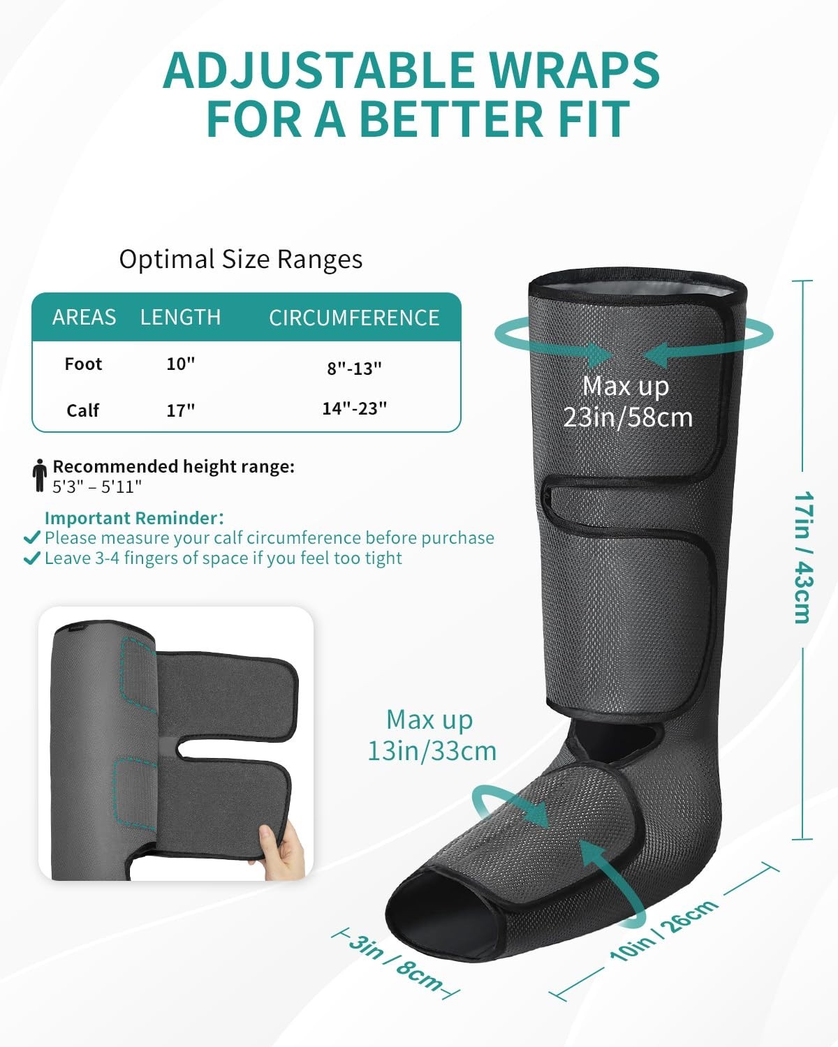 Leg Compression Massager for Circulation & Relaxation | 2 Modes, 3 Intensities,
