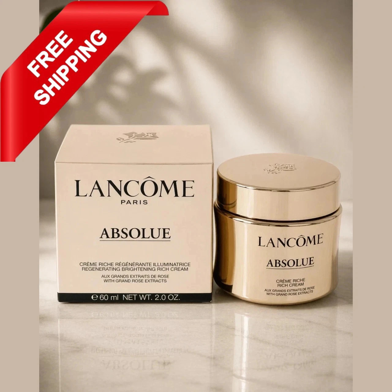 Lancome Absolue Revitalizing Brightening Rich Cream 2 oz Cream.60 ml-New