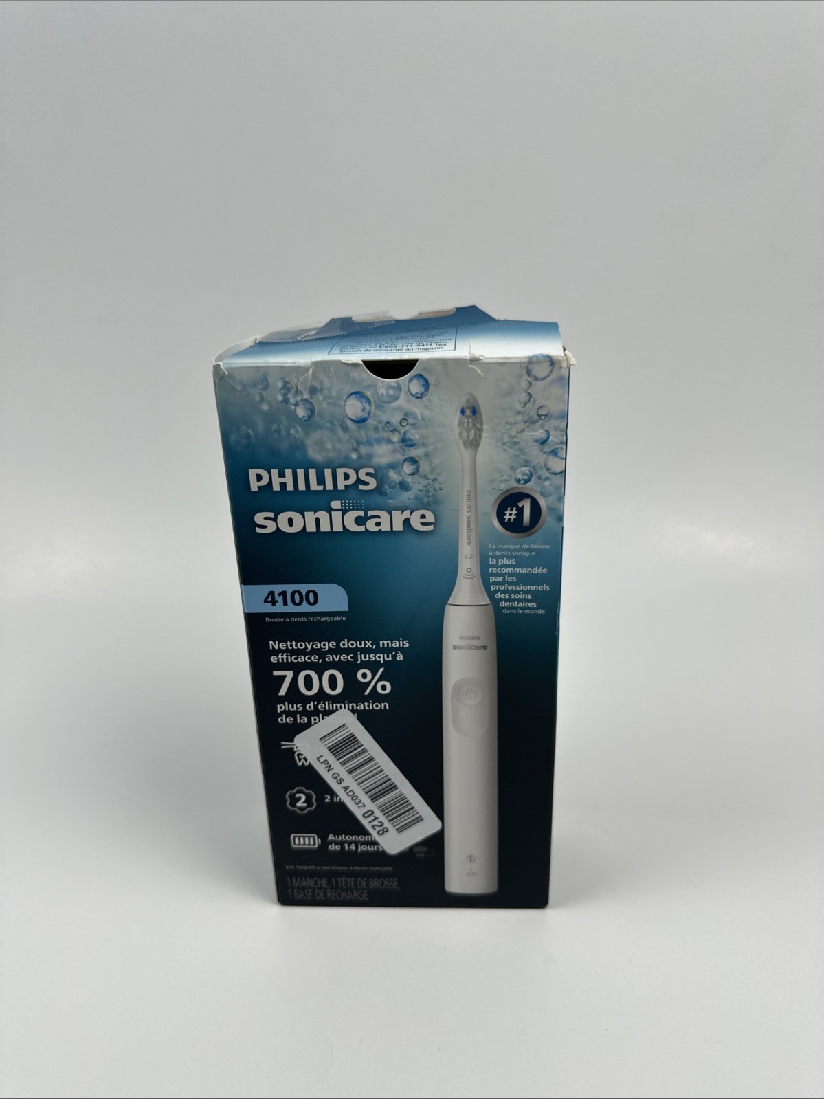 Philips Sonicare 4100 Rechargeable Sonic Toothbrush, White, Open-Box
