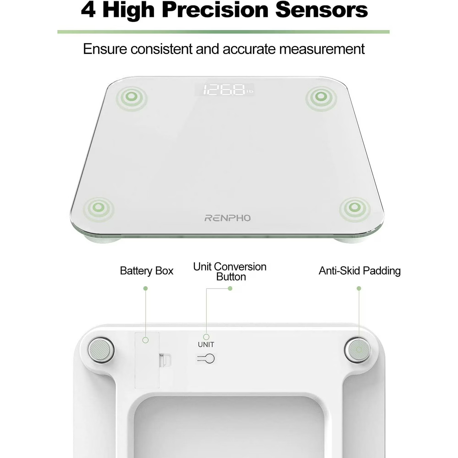 RENPHO Digital Body Weight Scale Highly Accurate Scale for Weight LED Display
