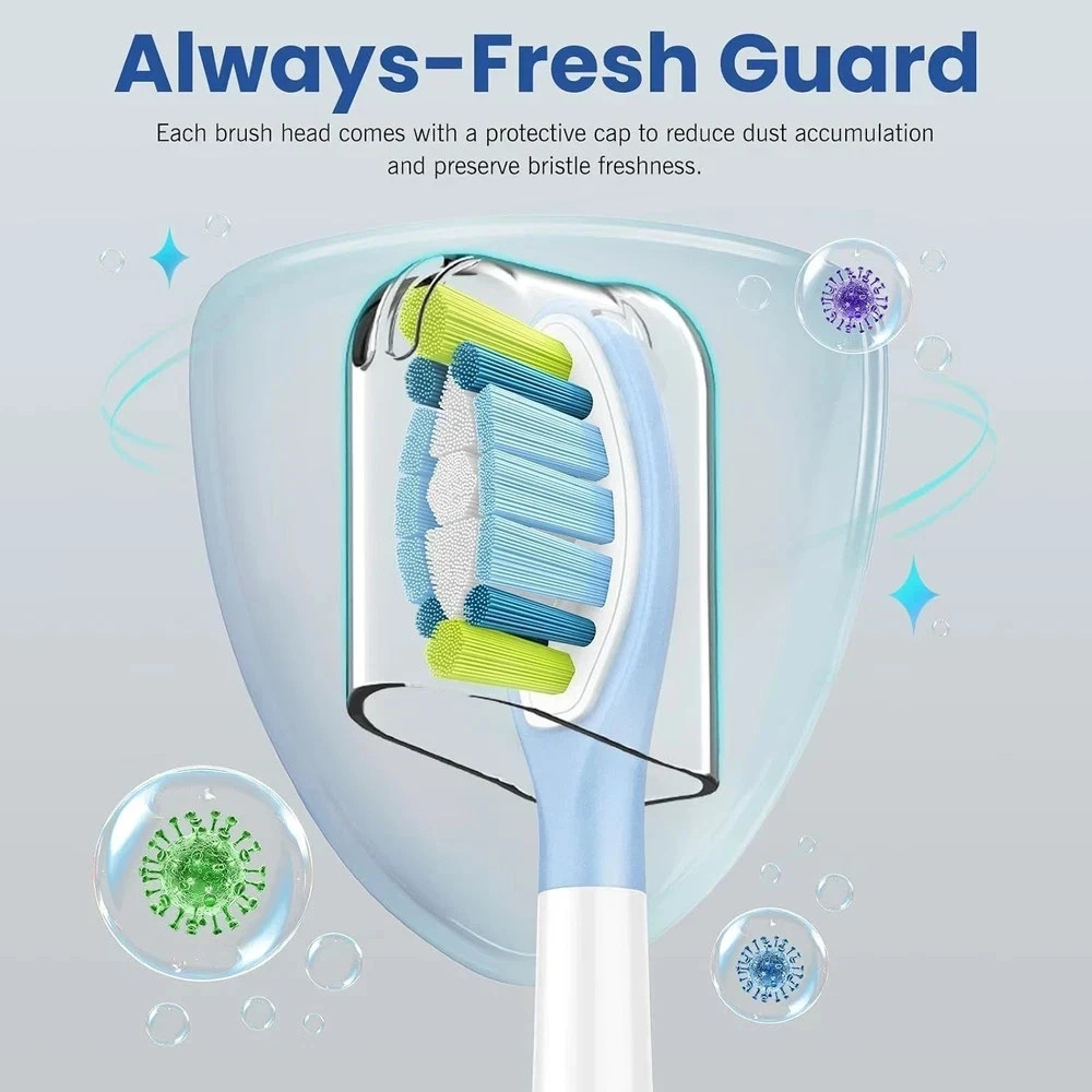 Replacement Toothbrush Heads Compatible with Phillips Sonicare Snap-on 16pc Pack