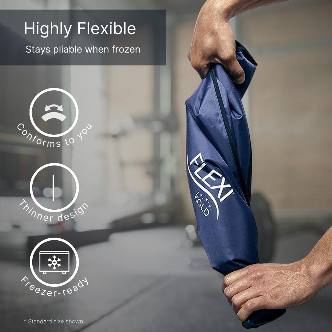 Colder for Longer: FlexiKold Reusable Gel Ice Pack for Feet & Body Injuries