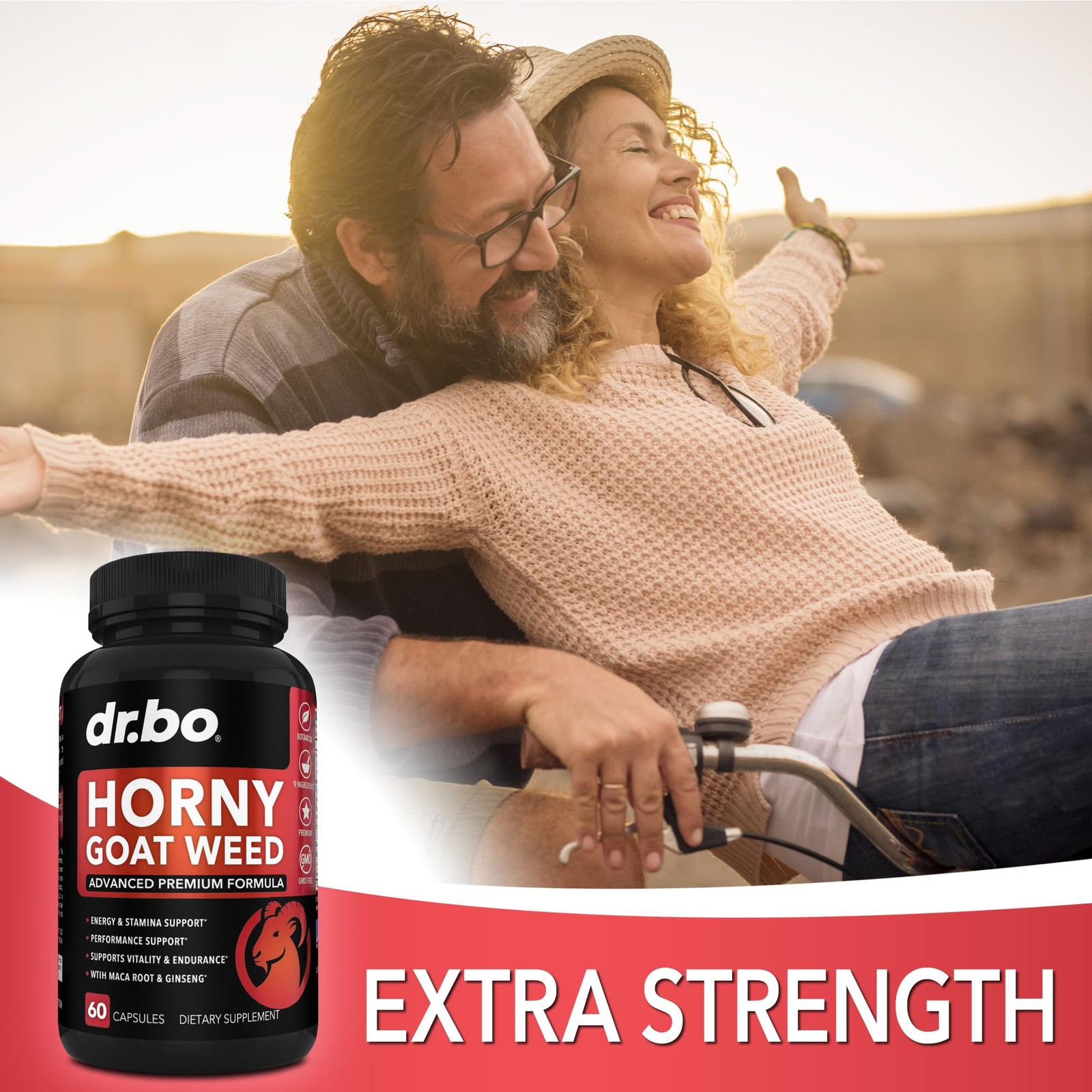 Horny Goat Weed For Men and Women – 1590mg Extra Max 60 Count (Pack of 1)