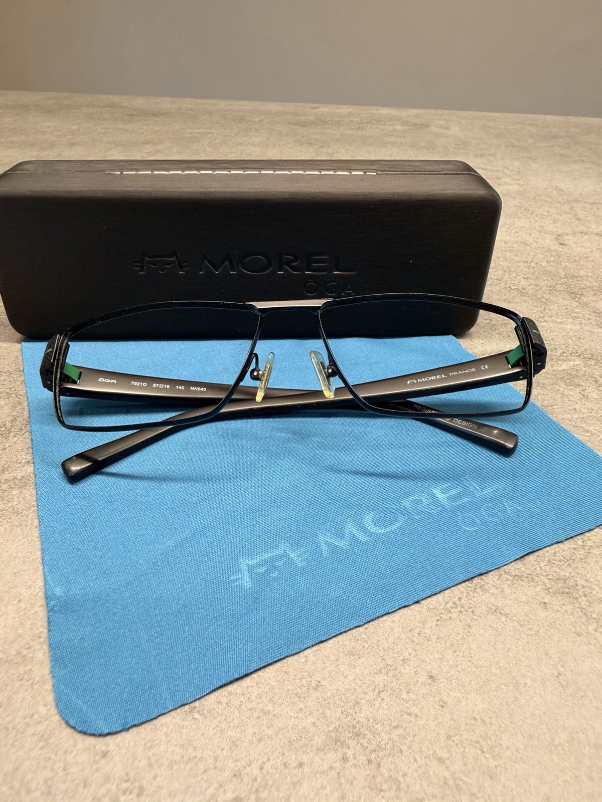 OGA Morel Eyeglasses Frame 7921O NN040 Metal Acetate Green France 57-16-140, 36