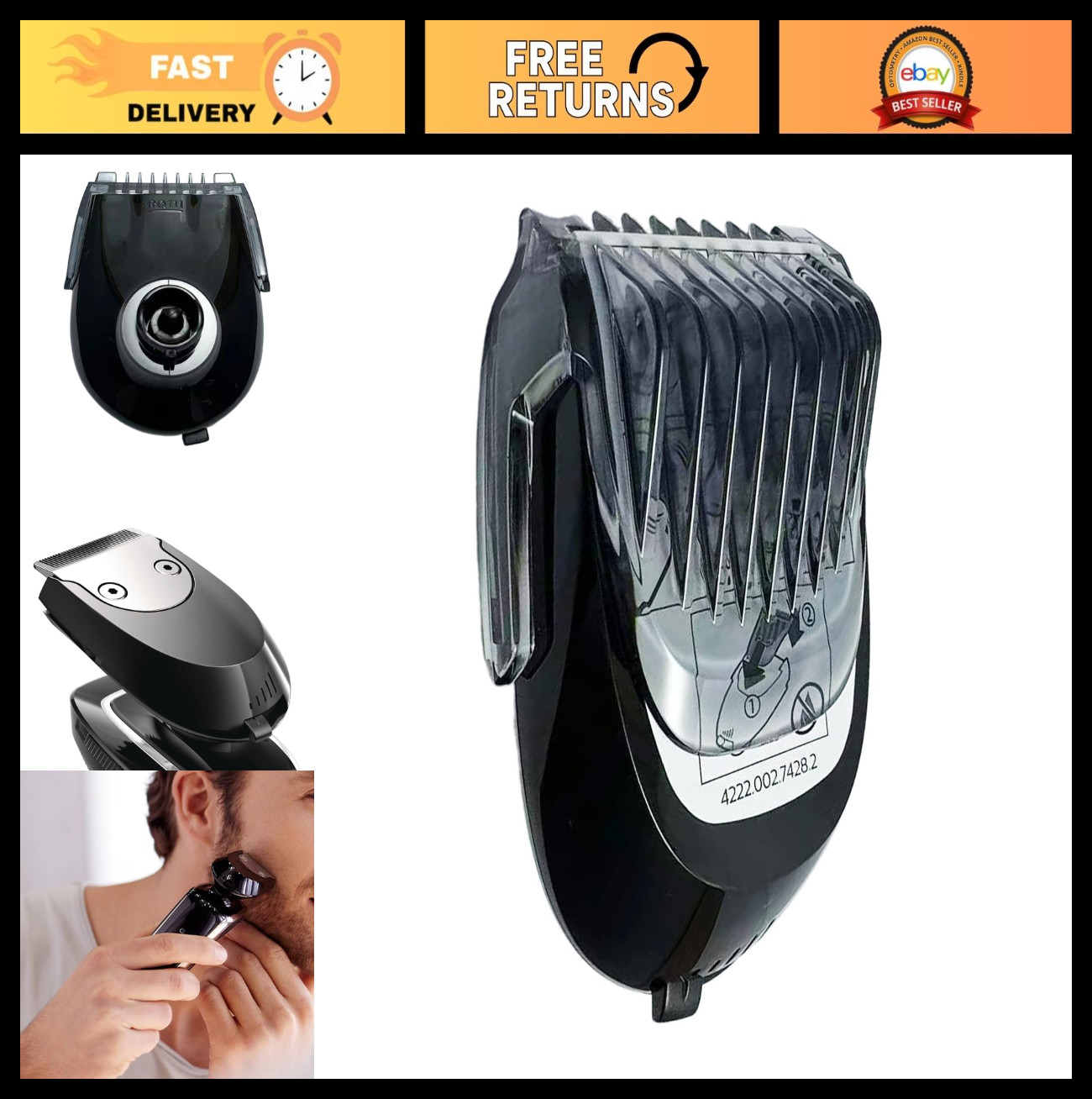 Replacement Head for Philips Norelco Beard Styler, Compatible with Series 5000/7