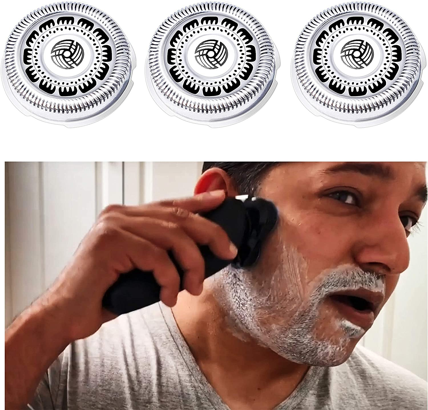SH60/72 Replacement Heads Compatible with Philipss Norelco Shaver for S6810, For